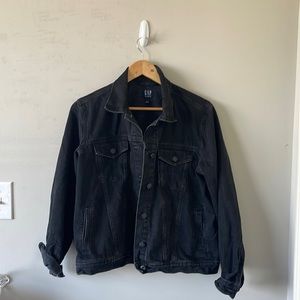 Gap denim jacked washed black size XL